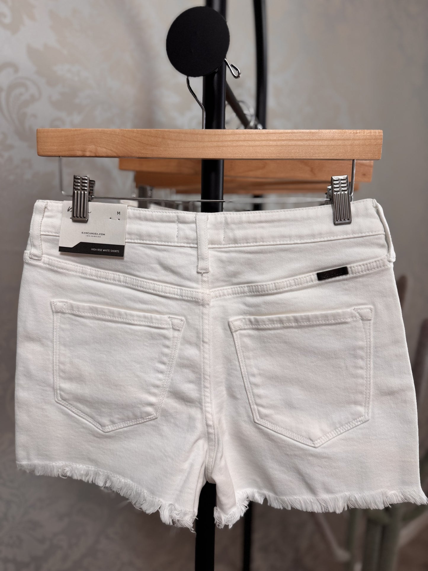 High Waisted White Shorts