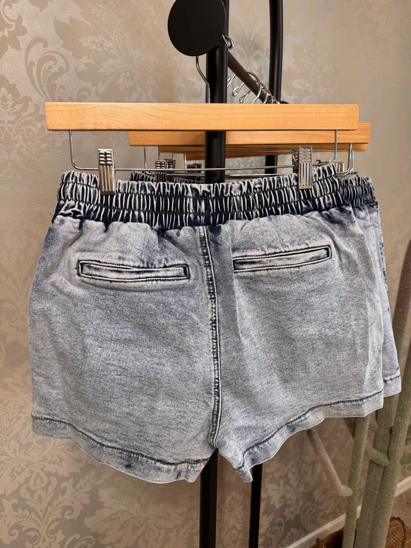 Acid Wash Skort