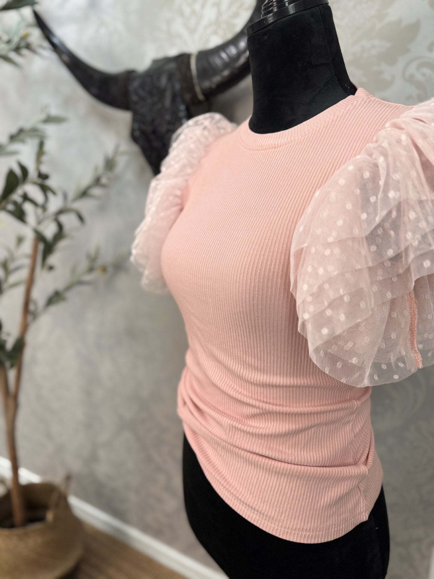Pink Ruffle Top