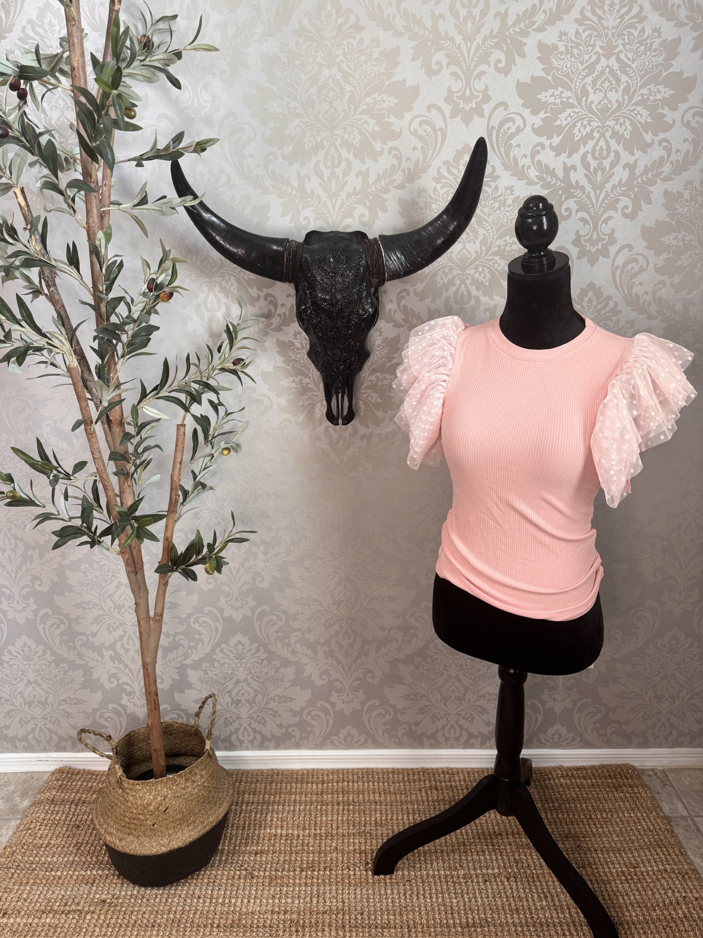 Pink Ruffle Top