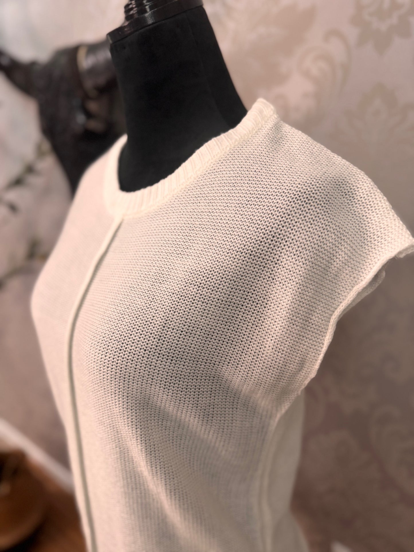 White Knit Top