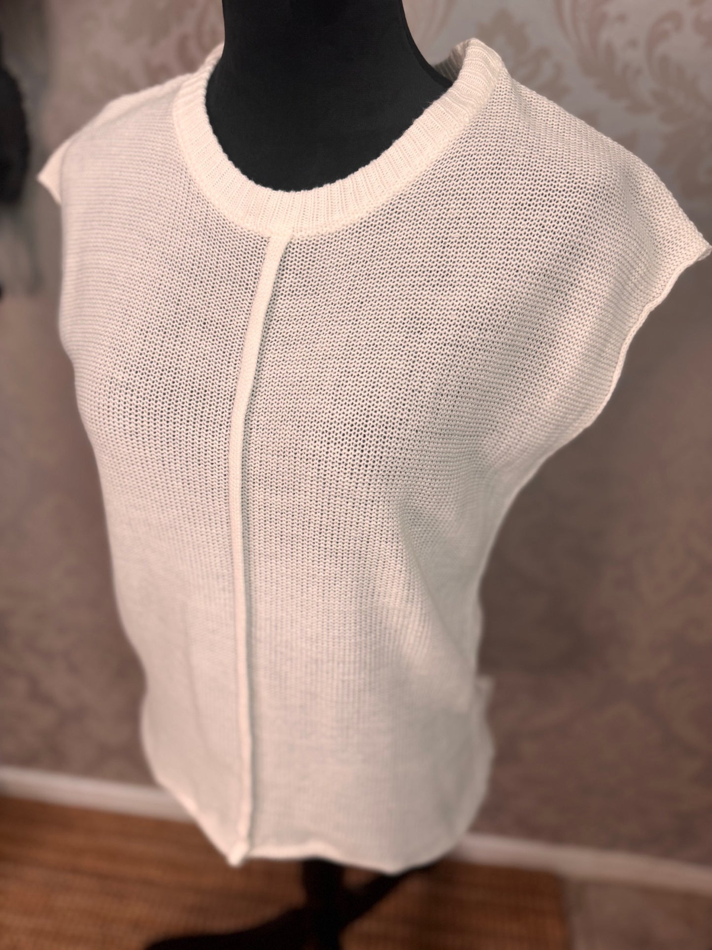 White Knit Top