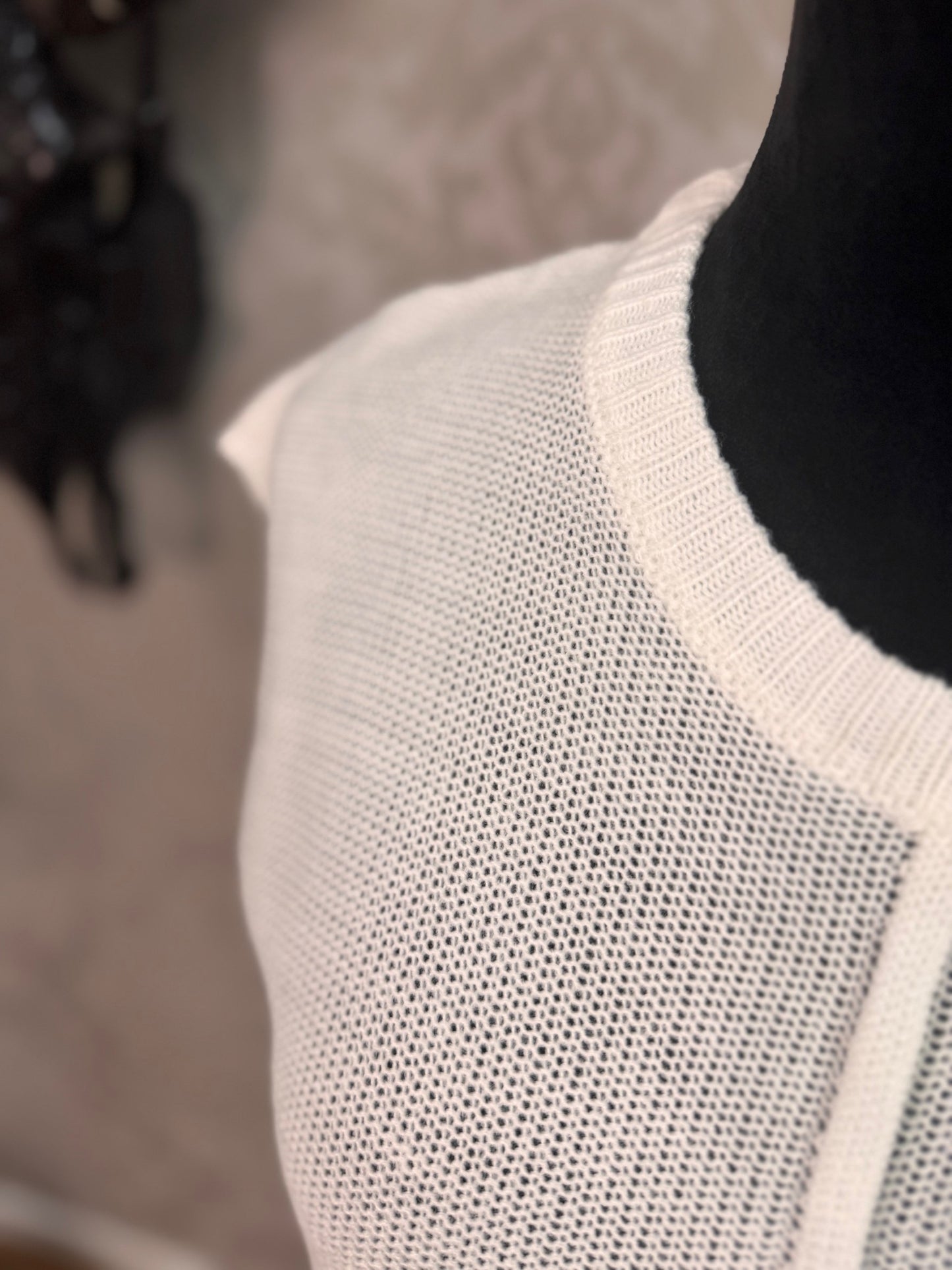 White Knit Top