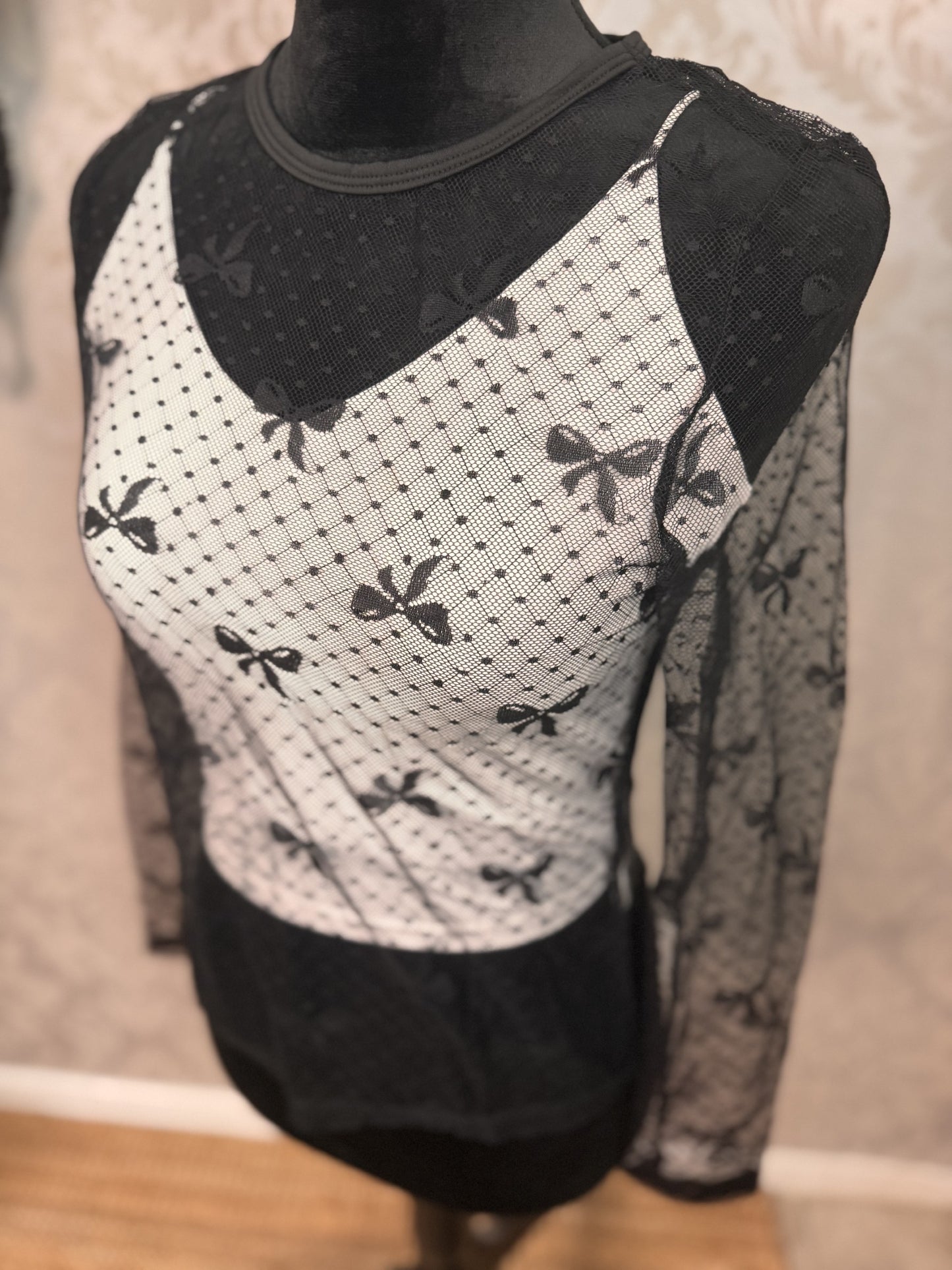 Bow Mesh Top