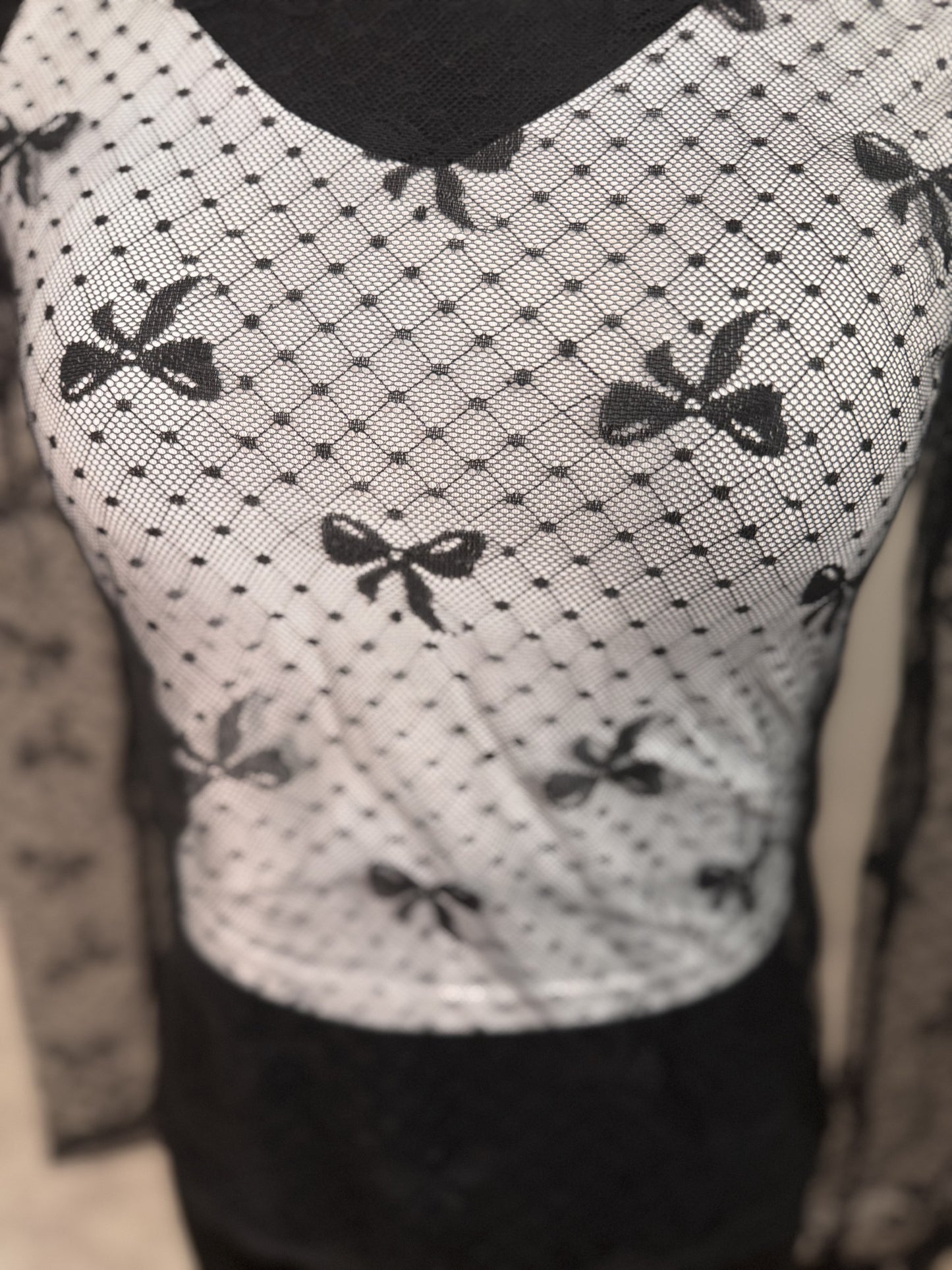Bow Mesh Top