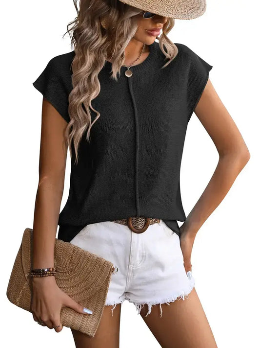 Black Knit Top