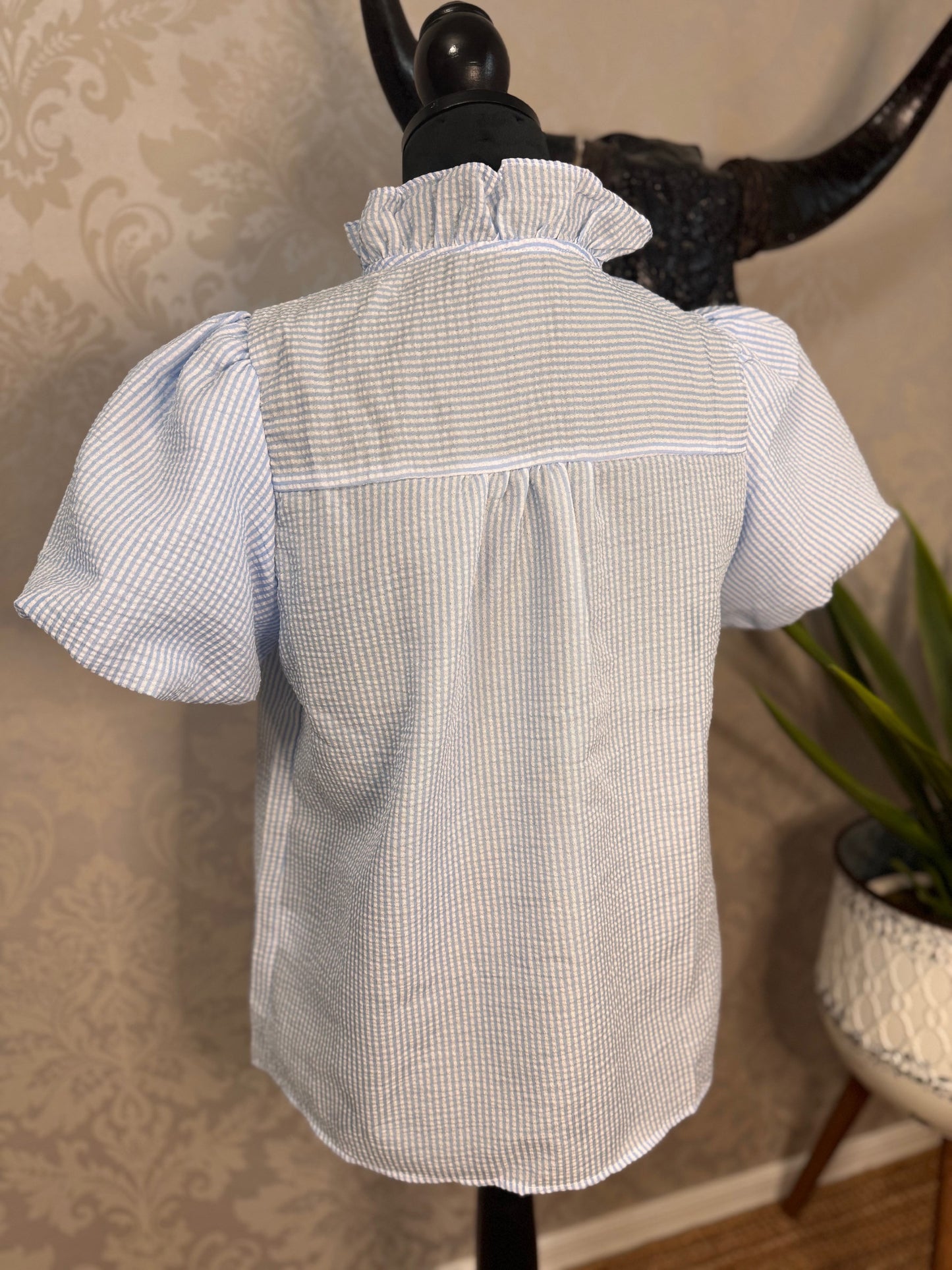 Striped Ruffle Top