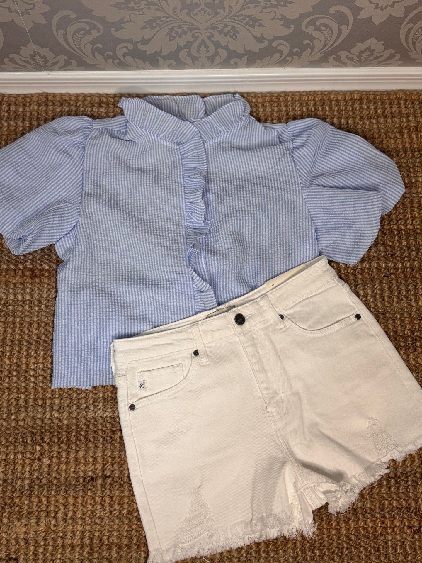 Striped Ruffle Top