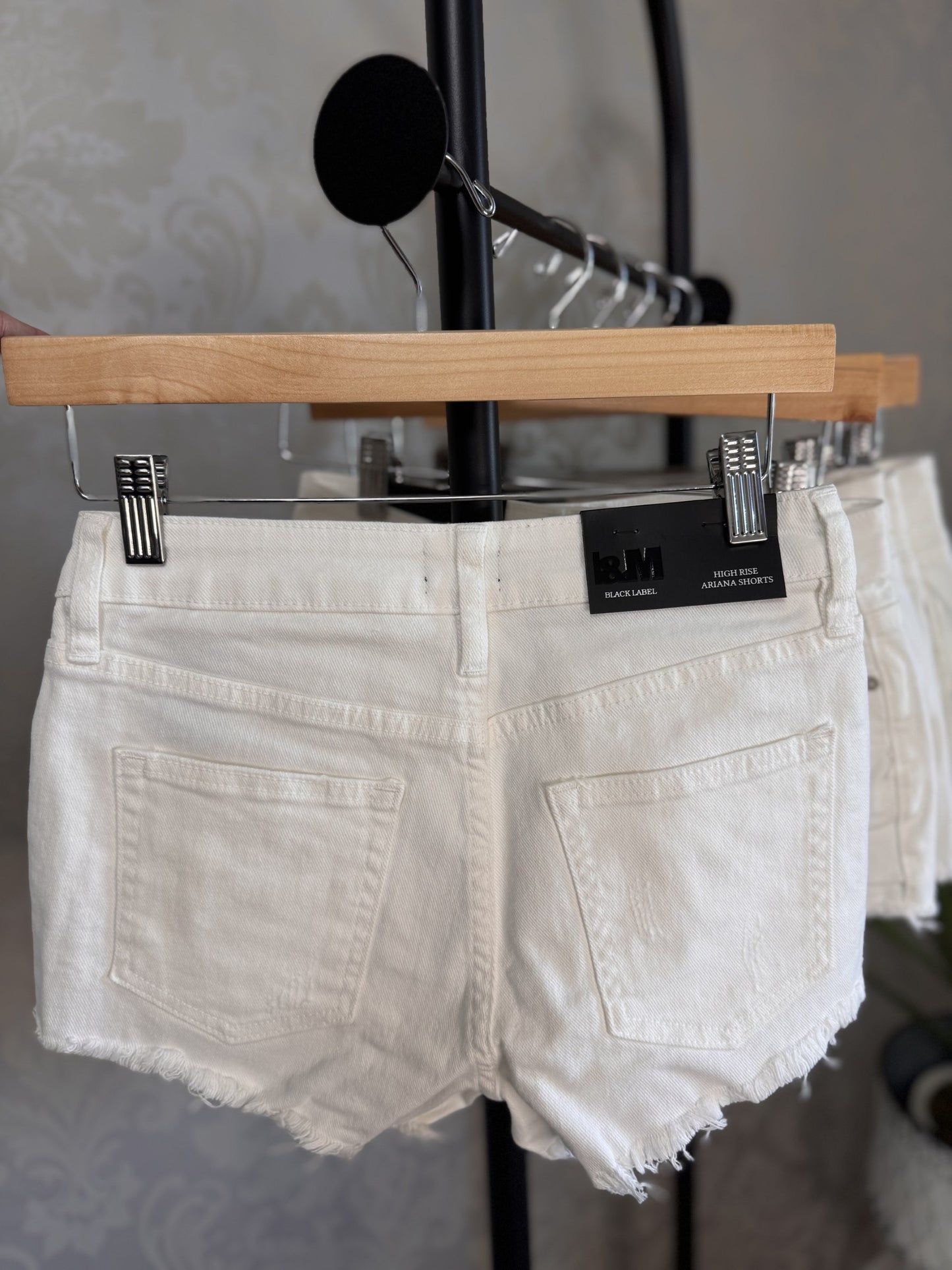 White Distressed Shorts