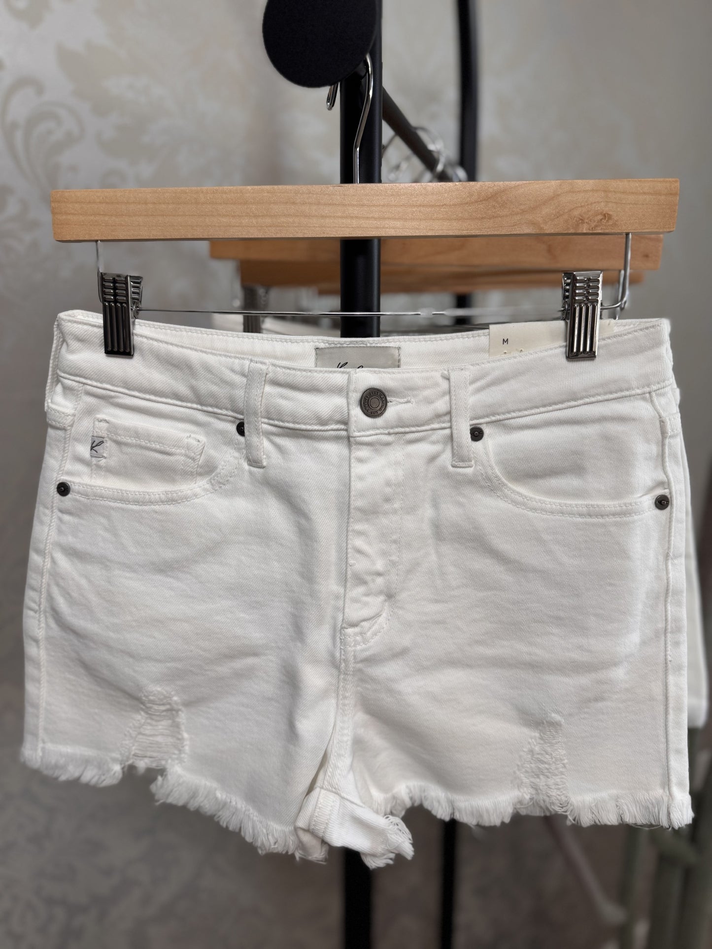 High Waisted White Shorts