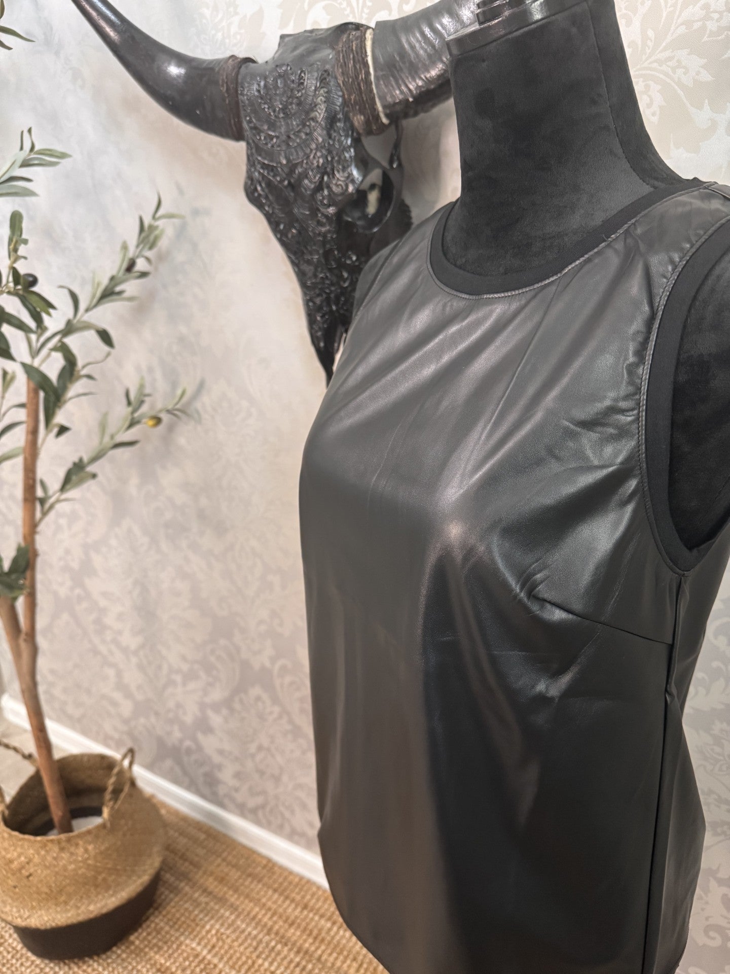 Faux Leather Tank