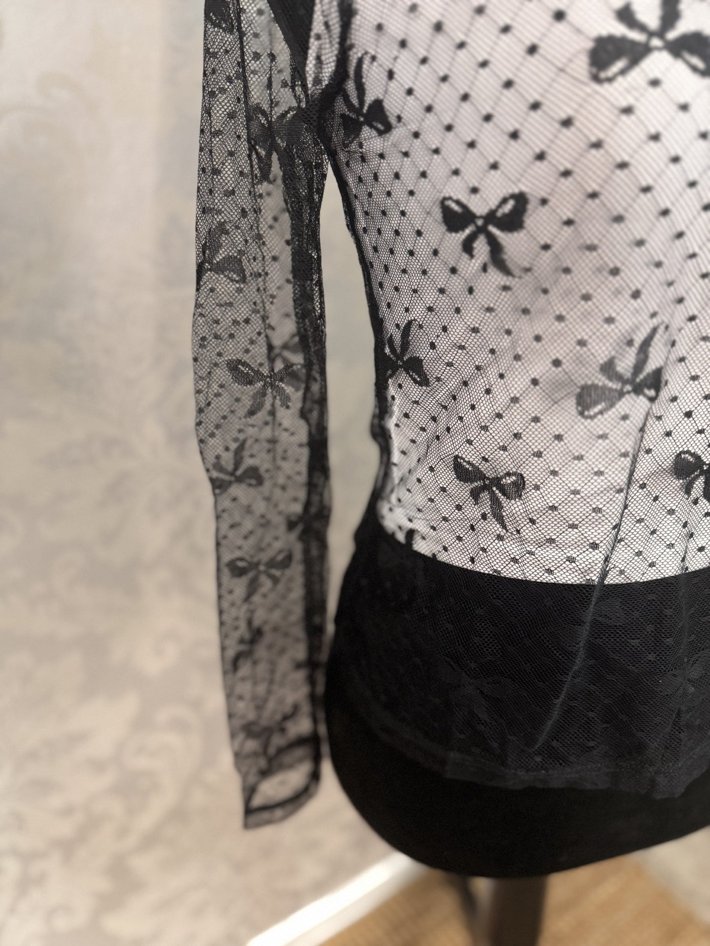 Bow Mesh Top